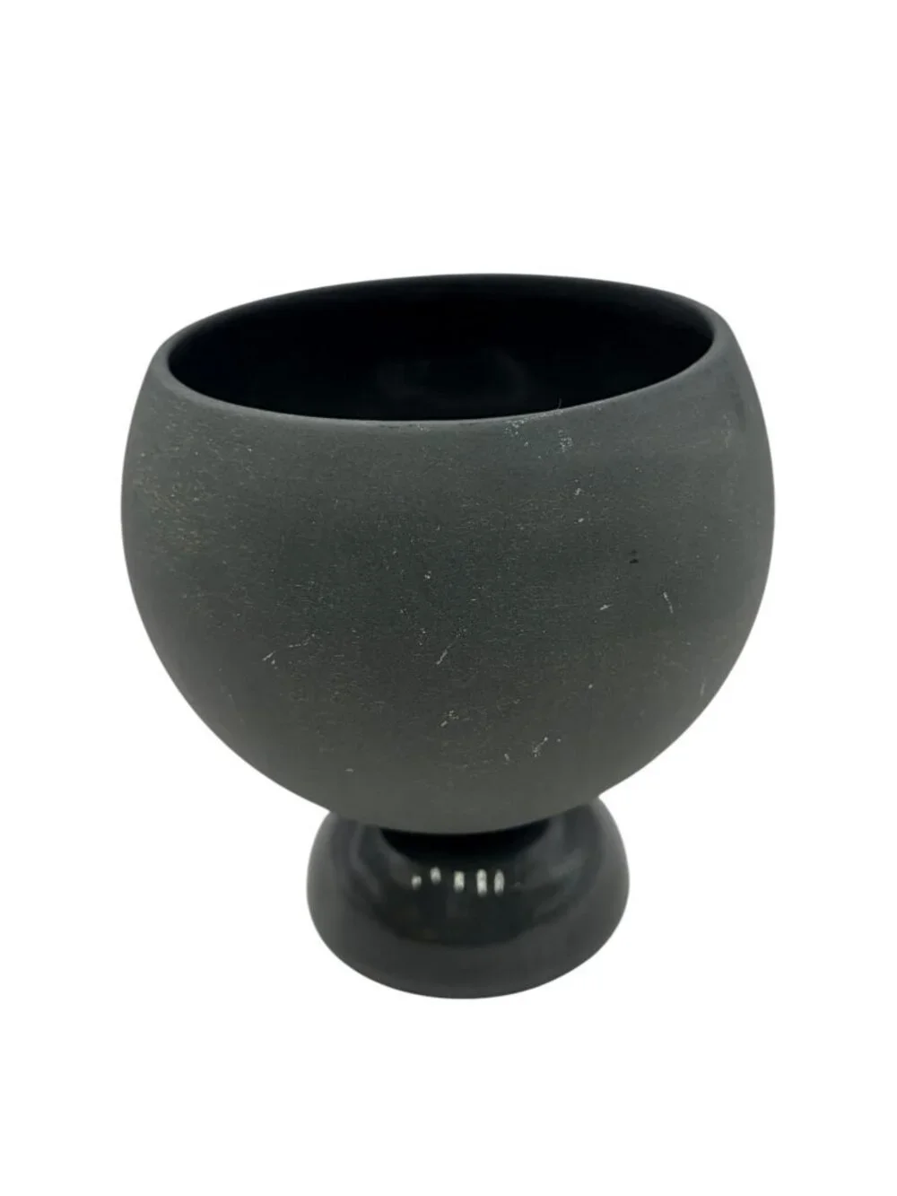 Ladder + Light Matte Black Pedestal Bowl Planter Minimalist Made in USA